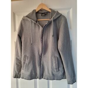 Armani Exchange A|X Gray Full-Zip Hoodie Women's Size Large Activewear Casual